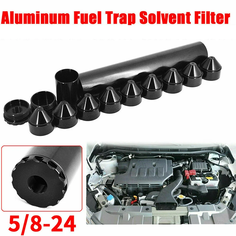 

100% 6061-T6 Aluminum Fuel Filters 5/8-24,1-3/4X10 Car Fuel Filter Car Solvent Trap for NAPA 4003 WIX 24003 1.70" WLR-AFF01-6