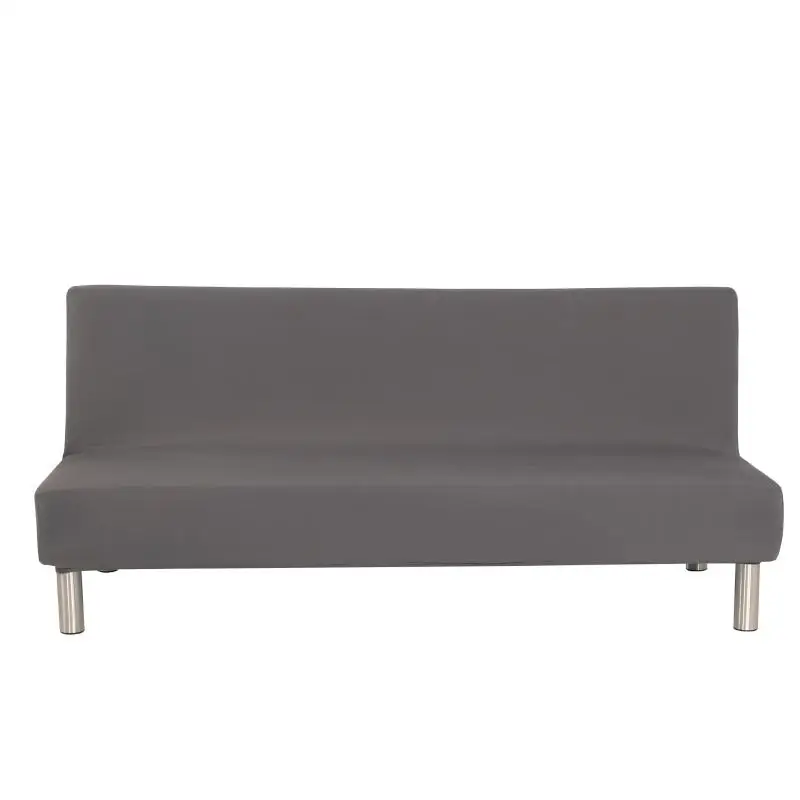 Sofa Bed Cover All-inclusive Slipcover Sofa Without Armrest Elastic Fabric No Handrail Grey Sofa Cover Protector Size 160-195cm