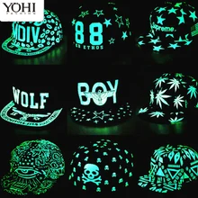 Новая модная флуоресцентная хип-хоп кепка для женщин и мужчин Snapback cap s светящиеся Gorras Спортивная Кепка бейсболка «поло» Bas eball cap