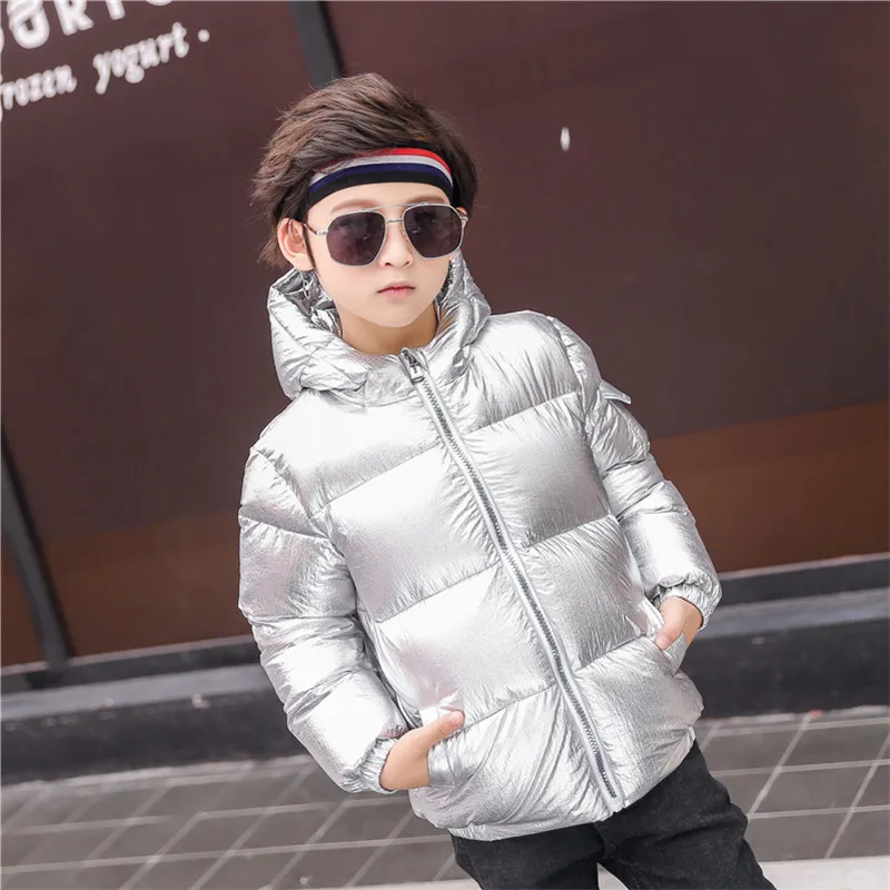 

Warm Winter Space Silver Down Cotton Padded Boy Jacket Kids Duck Down Coat Baby Jacket For Girls Parka Outwear