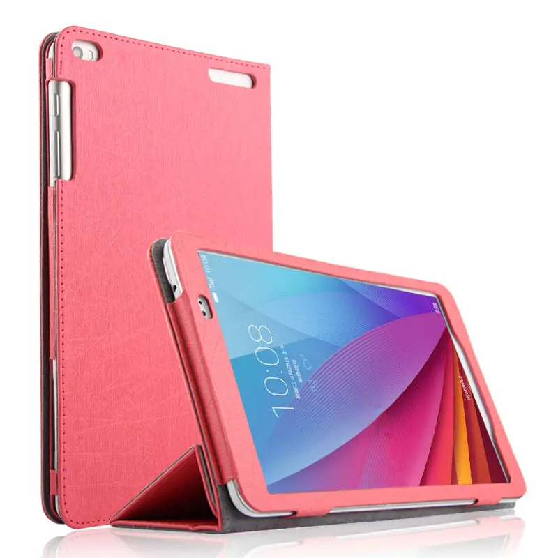 Чехол для huawei MediaPad T1 10 кожаный чехол T1-A21W T1-A23L чехол PU защитный Смарт планшет T1 10,0 Honor Note 9,6 T1-A21L T110 - Цвет: pink