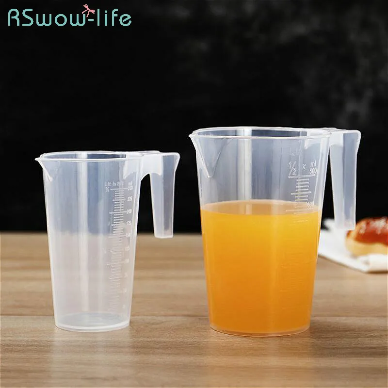 3Pcs Household Kitchen Baking Tool With Carved Measuring Cup Plastic PP Cylinder Large Capacity Transparent Barrel | Дом и сад