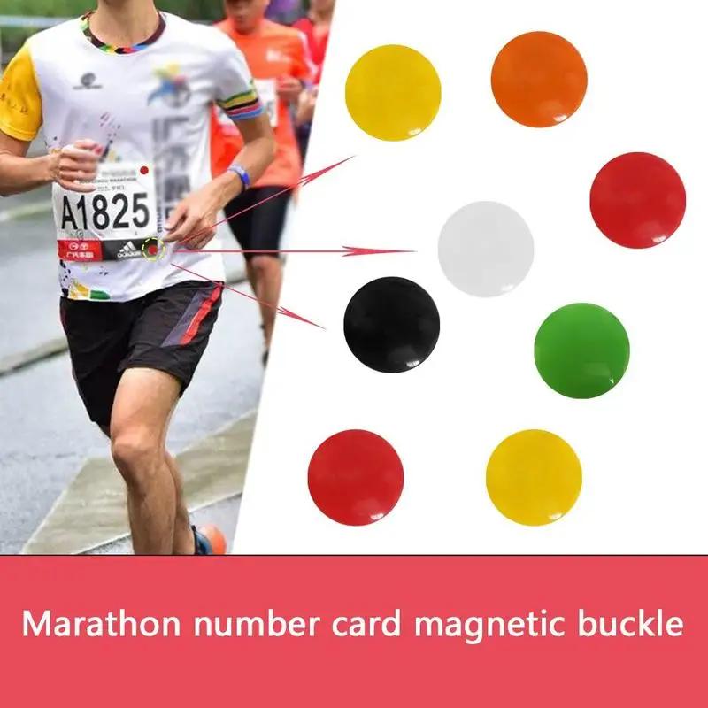 

4Pcs/Lot Marathon Race Number Magnetic Race Bib Holders Running Fix Clips Number Belt Cloth Buckle Bag Outdoor Accessories