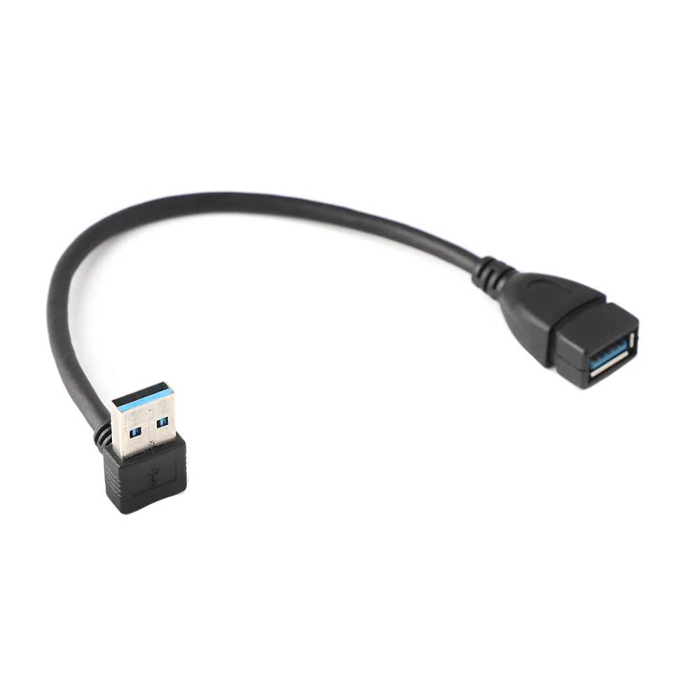 1 шт. универсальный под углом 24 см USB 3,0 штекер A-Female A 90 градусов удлинитель кабель для синхронизации данных адаптер