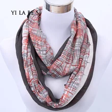 Designer Brand Fashion Infinity Scarfs Winter Warm Plaid scarf Tube Tartan muffler For Women