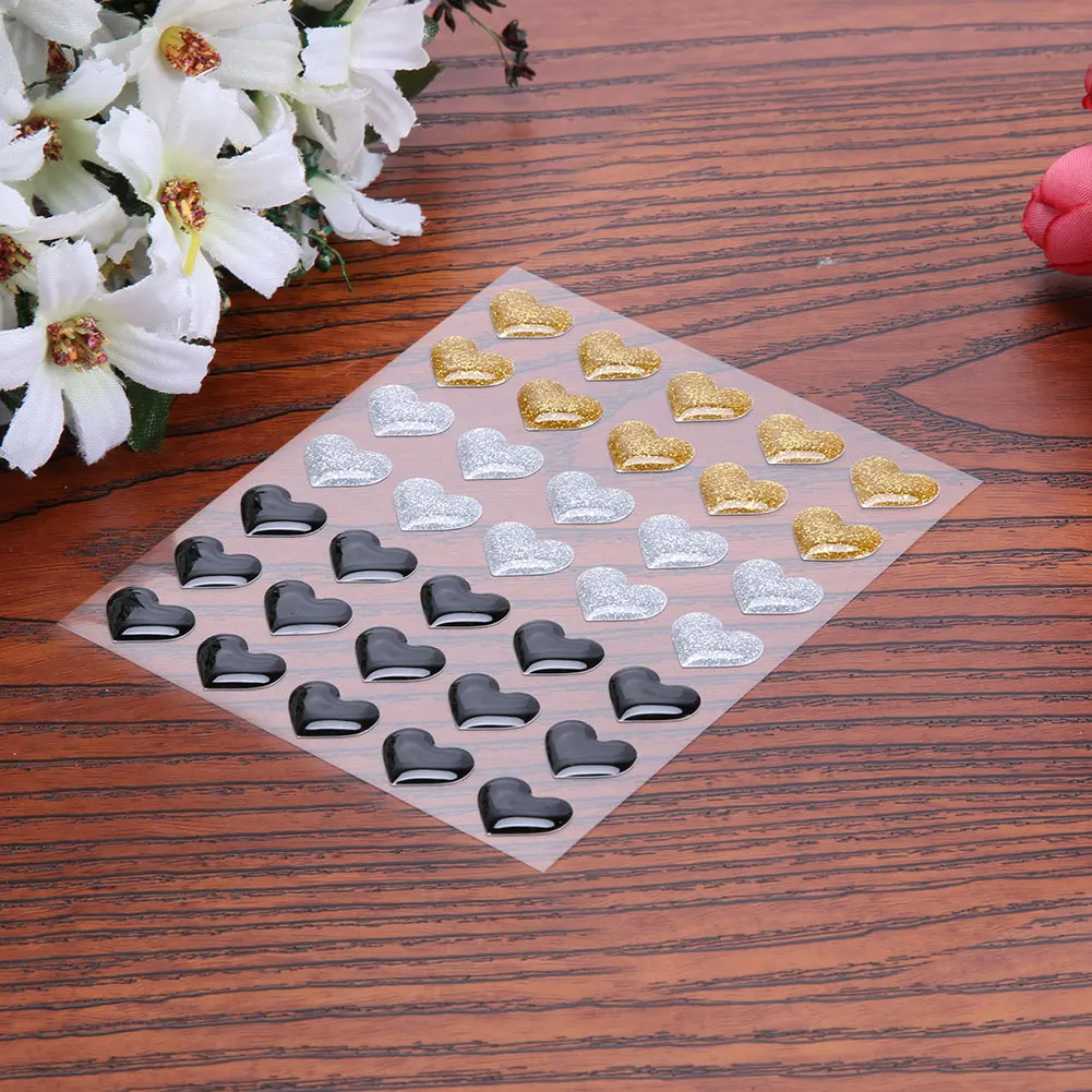 

Colorful Heart Sugar Sprinkles Self- adhesive Enamel Dots Resin Sticker for Scrapbooking/ DIY Crafts/ Card Making Decoration