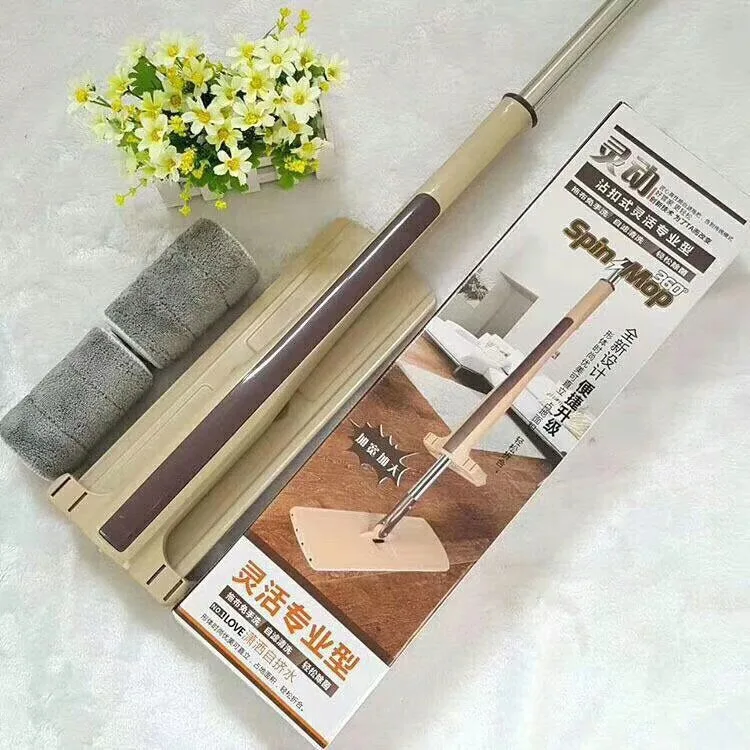 

Floor Cleaning Tools Mop Microfibre Flat Mop Pivoting Self-Wringing No Need Hand Washing Wet and Dry Floor Mop with 2 Mop Pads