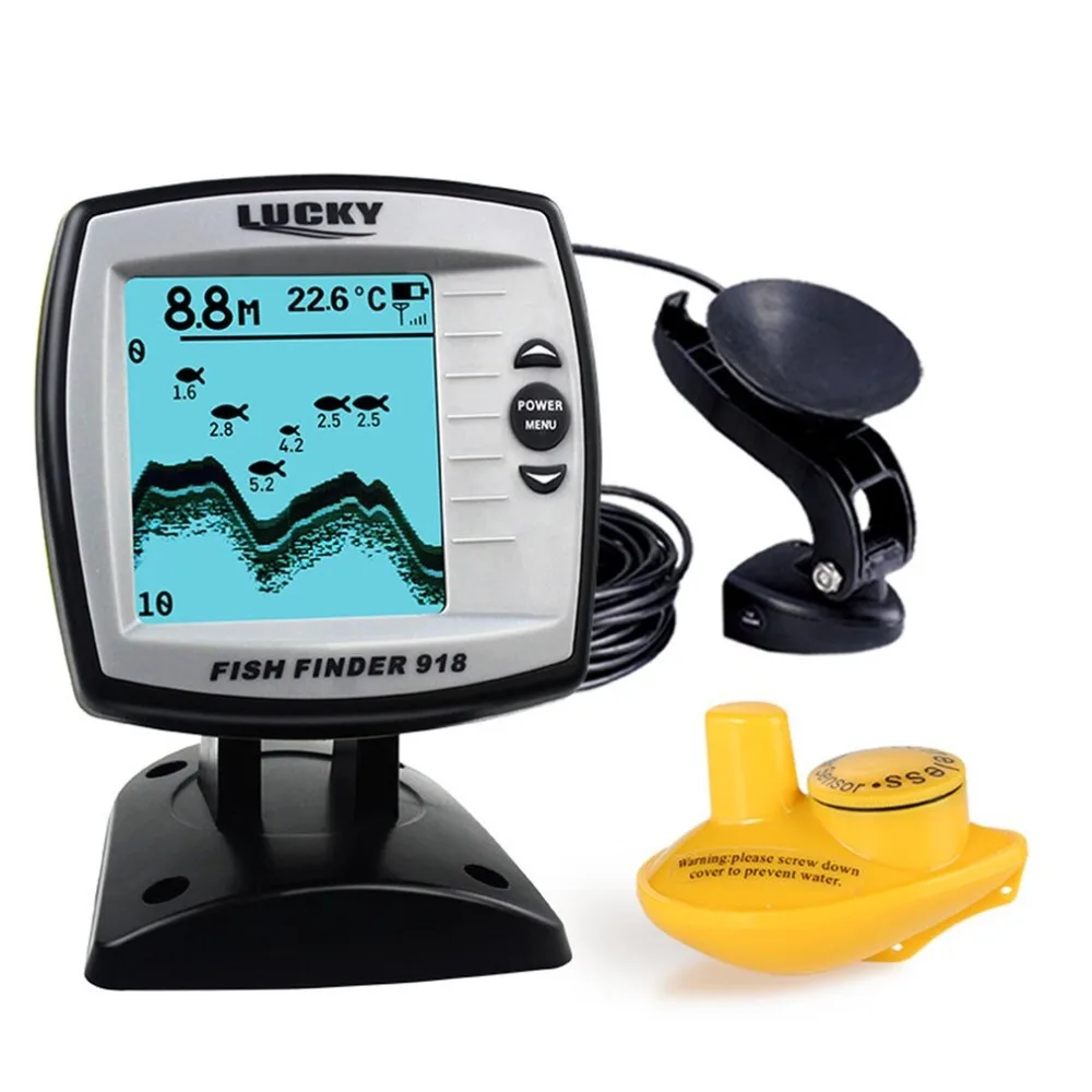 

Lucky Wired/Wireless 2 in 1 Sonar Fish Finder 180M Waterproof Fishing Detector Finder HD Underwater Camera FF918-180W