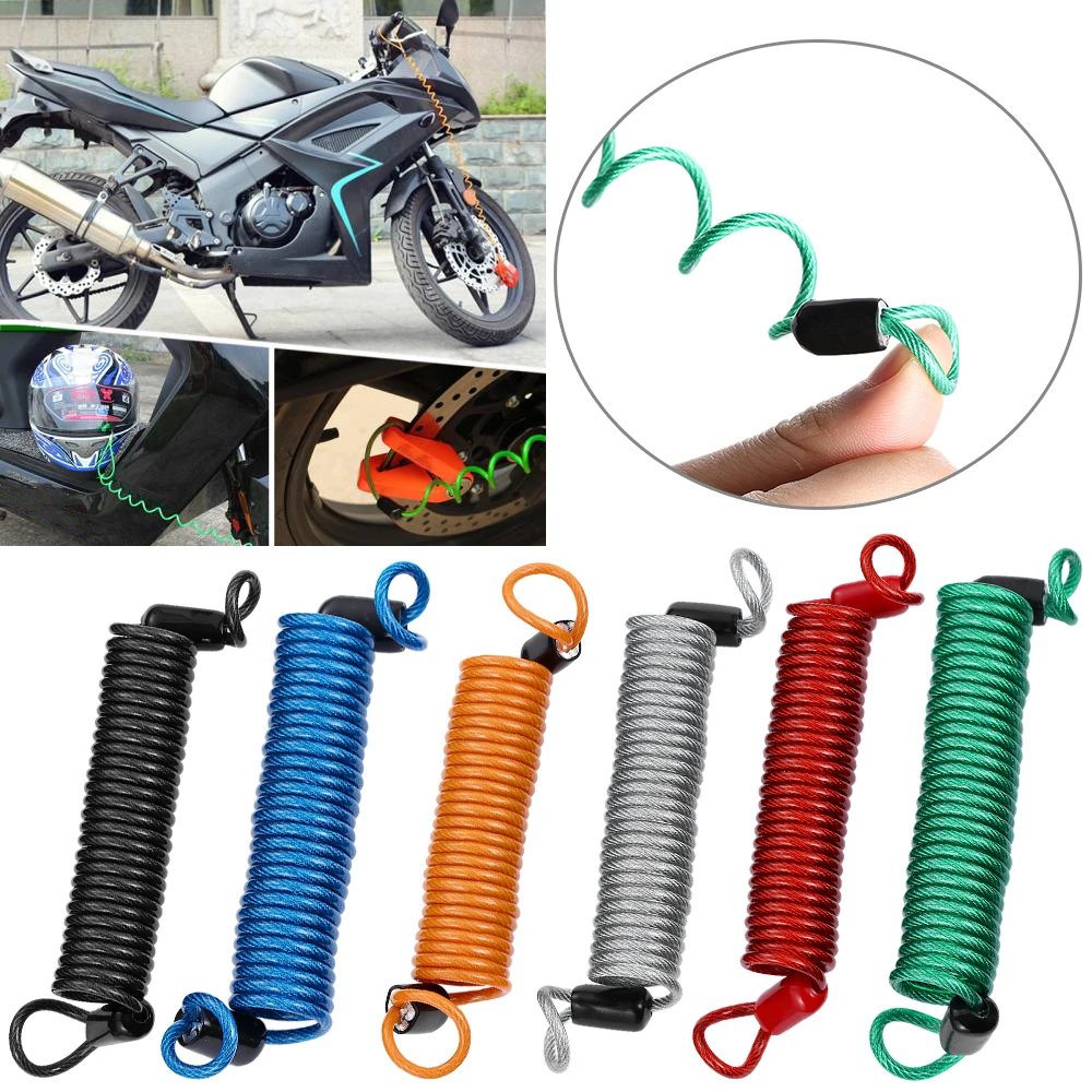 

1PC 150cm Alarm Disc Lock Security Spring Reminder Cable Bike Motorcycle Scooter