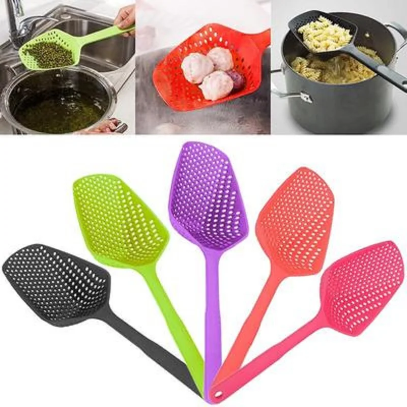 1PC Kitchen Accessories Gadgets Nylon Strainer Scoop Colander Drain