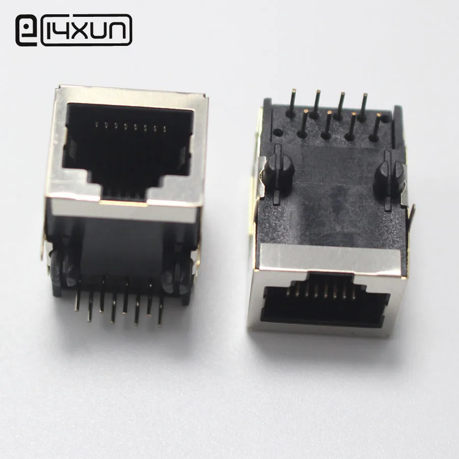2pcs 21mm RJ45 Network Interface jack 59 Single Port RJ45 Female Socket