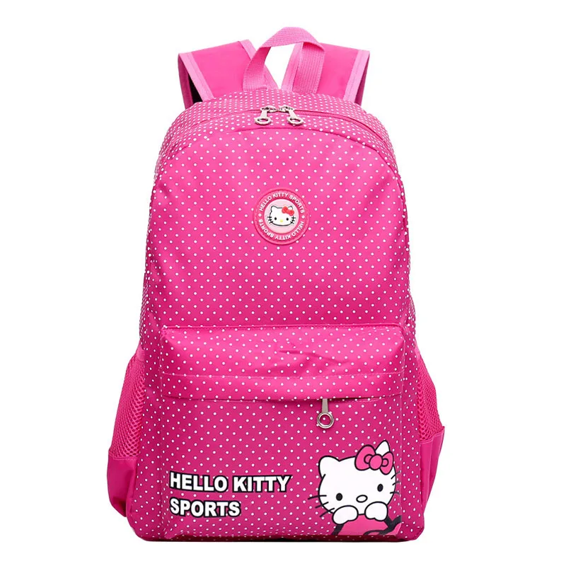 Сумка hello kitty, милый детский мультипликационный модный детский мультифункциональный рюкзак KT розового цвета, Водонепроницаемый Школьный рюкзак для девочек, плюшевый рюкзак на плечо - Цвет: B