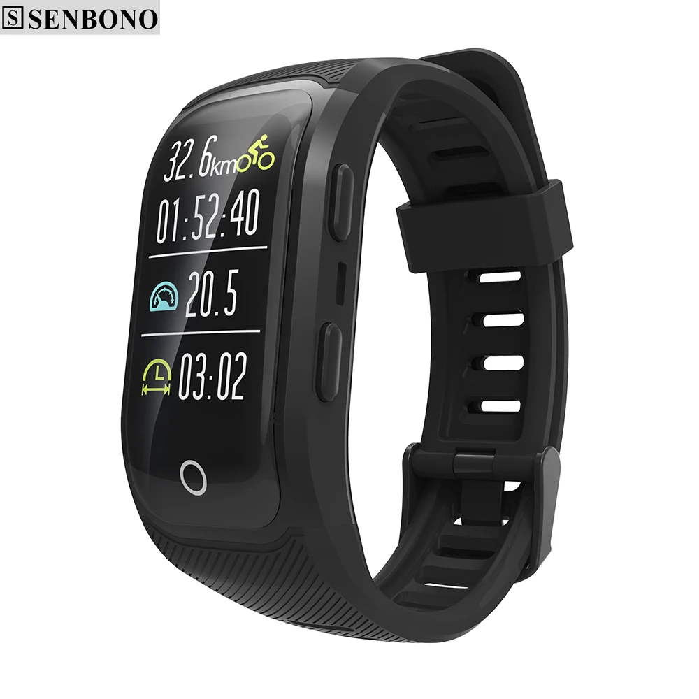 

SENBONO S908S Color Screen IP68 Waterproof Bluetooth GPS Wristband Heart Rate Monitor Activity Fitness Tracker sport bracelet