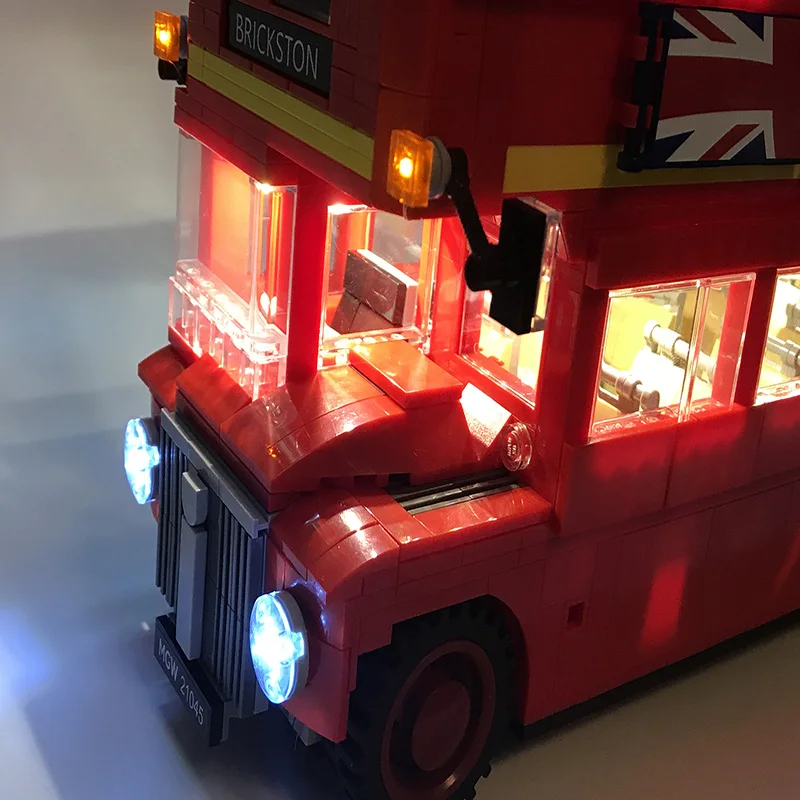 Led Light Set For Lego technic 10258  London bus bricks set Compatible 21045 Blocks Toys technic London buses Lighting Set       (5)