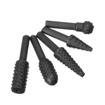 

DANIU 5pcs 6mm Round Shank Rotary Rasp Set Wood Working Grinding Drill Bits Rotary File Cutter For Drilling Steel Drill Wood