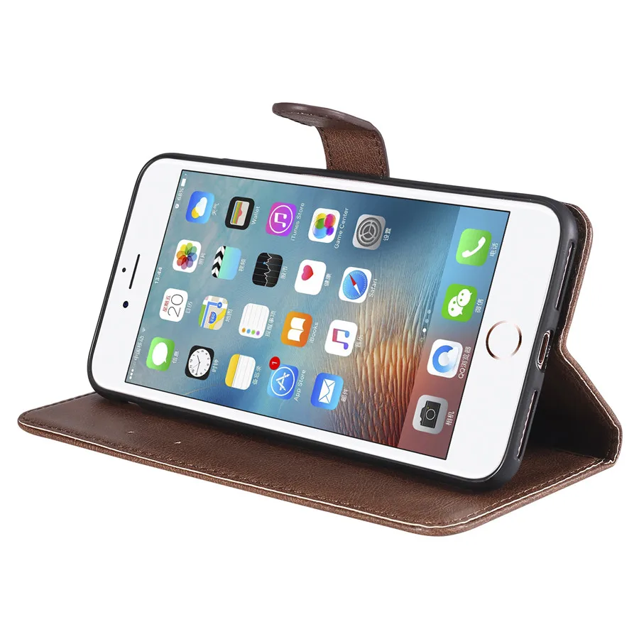 Luxury Magnetic Wallet PU Leather Case for iPhone 9 Plus 8 7 6S Plus 5S SE Card Holder Flip Stand Phone Protective Cover Fundas (58)