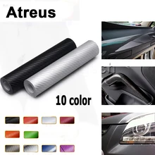 Atreus 10color 30*127cm Car-styling Carbon Fiber Sticker For Nissan qashqai Citroen c4 c5 3 Chevrolet cruze aveo Peugeot 307 207 universal diy pvc carbon fiber decorative car sticker black 30 x 127cm