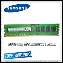 Samsung DDR3 8GB 16GB sunucu bellek 1600MHz saf ECC UDIMM 2RX8 8G PC3L-12800E 1.35V İş İstasyonu RAM 12800 Unbuffered