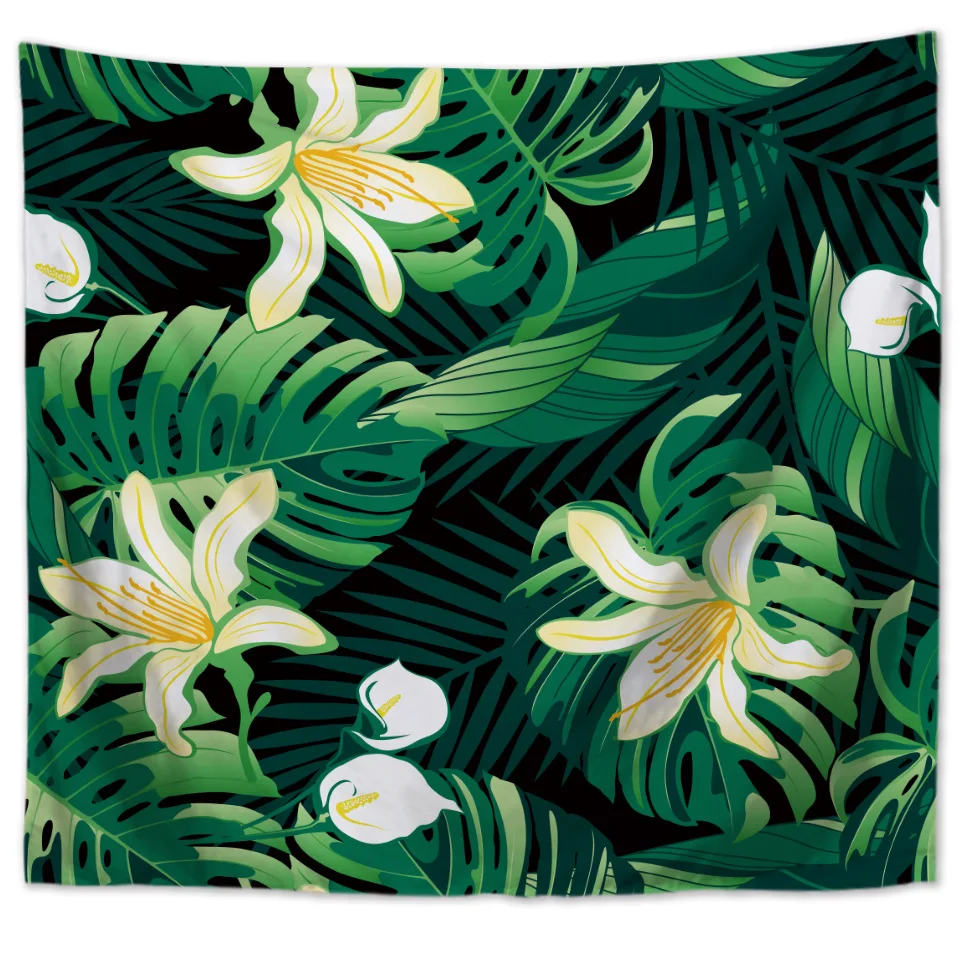 Cilected тропический растительный гобелен настенный полиэстер тонкий Богемия кактус банановый лист печати гобелен пляжное полотенце подушка