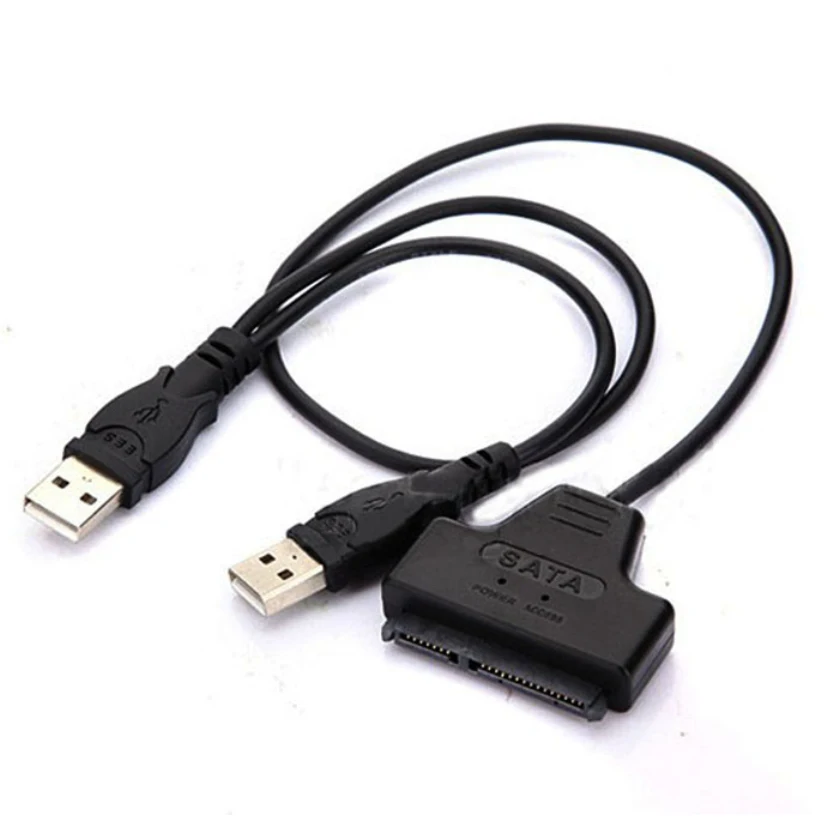 Высокоскоростной SATA к USB 2 0 7 + 15 Pin 22 для 5-дюймового адаптера жесткого диска HDD Sata