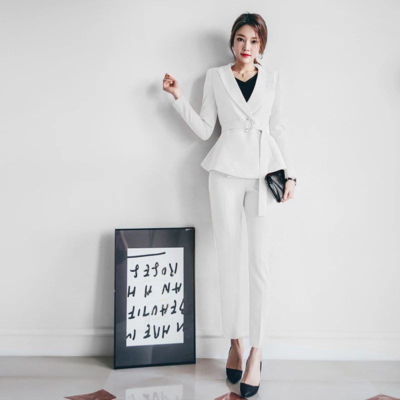  RED Women Casual Office Business Suits Formal Work Wear Sets Uniform Styles Elegant dress