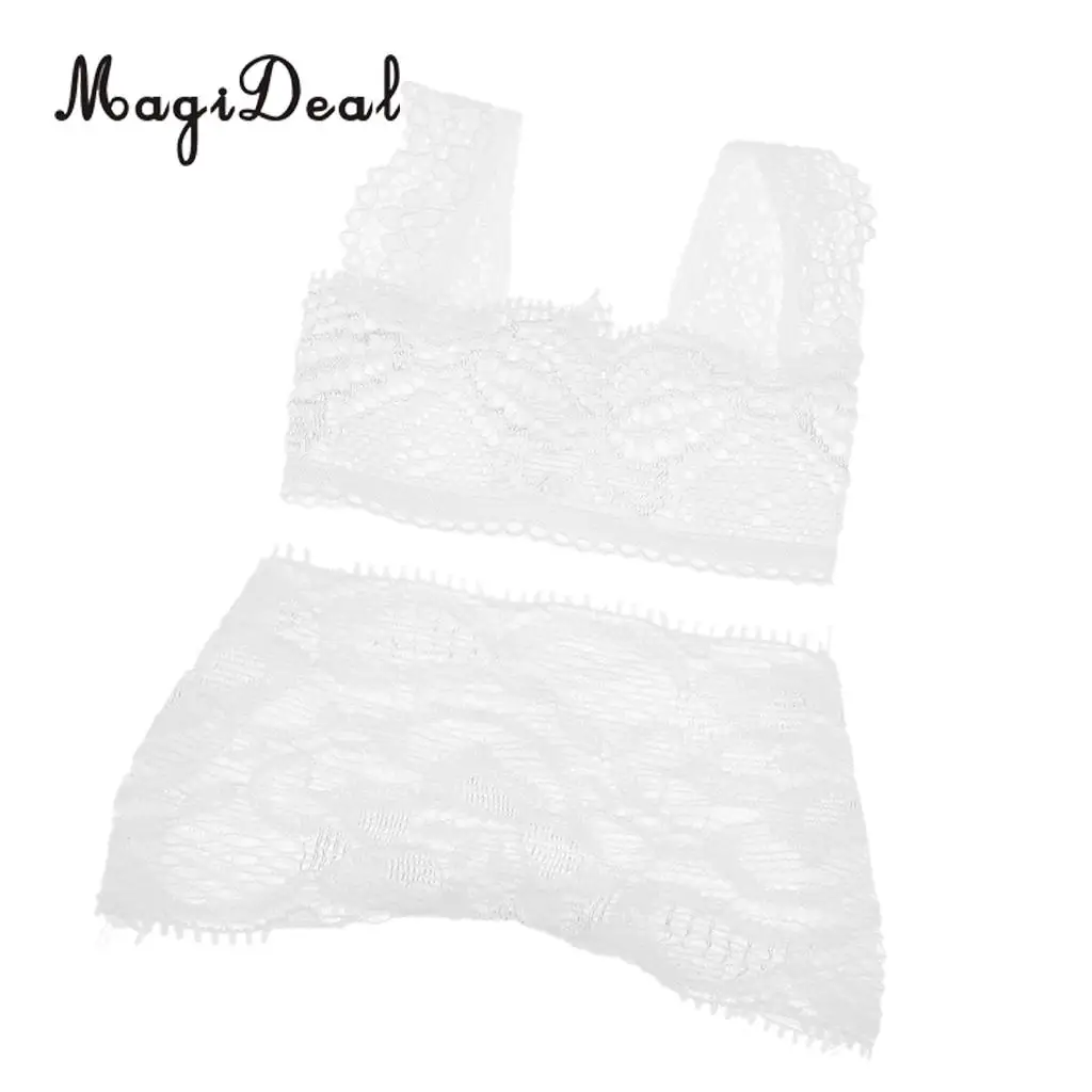 Fashion White Lace Underwear Set for 1/4 BJD Night Lolita Dolls Clothes Accessories