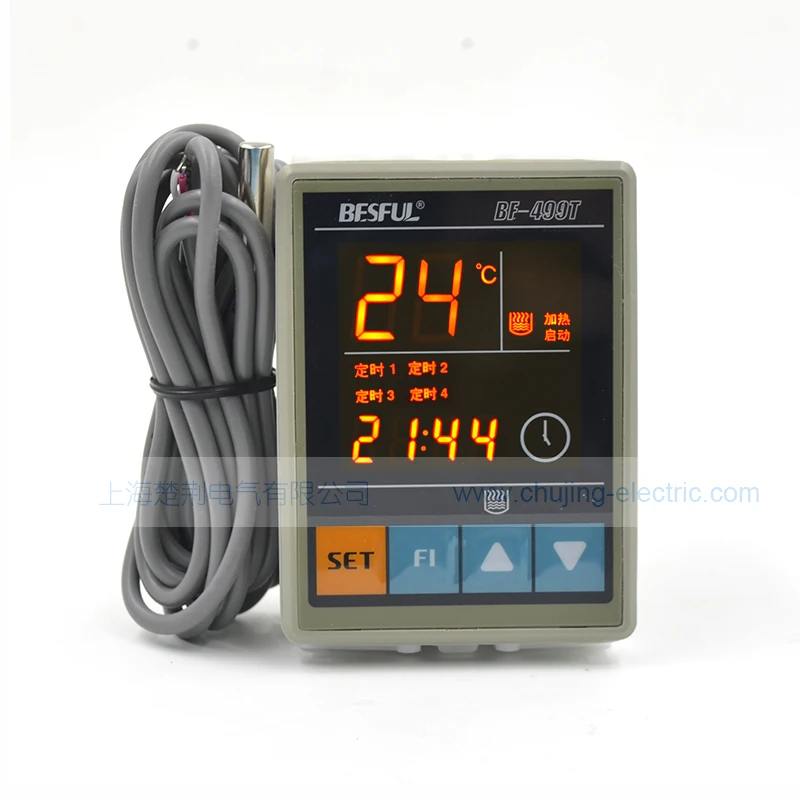 

BESFUL thermostat AC 90-250V ,50Hz/60Hz set 4 times -10 ~99 degree BF-499T temperature controller with temperature sensor