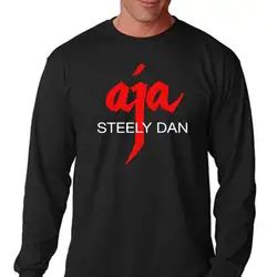 Новый Steely Dan * AJA Логотип Музыка Легенда для мужчин & #039; s с длинным рукавом черная футболка Размеры S-3XL