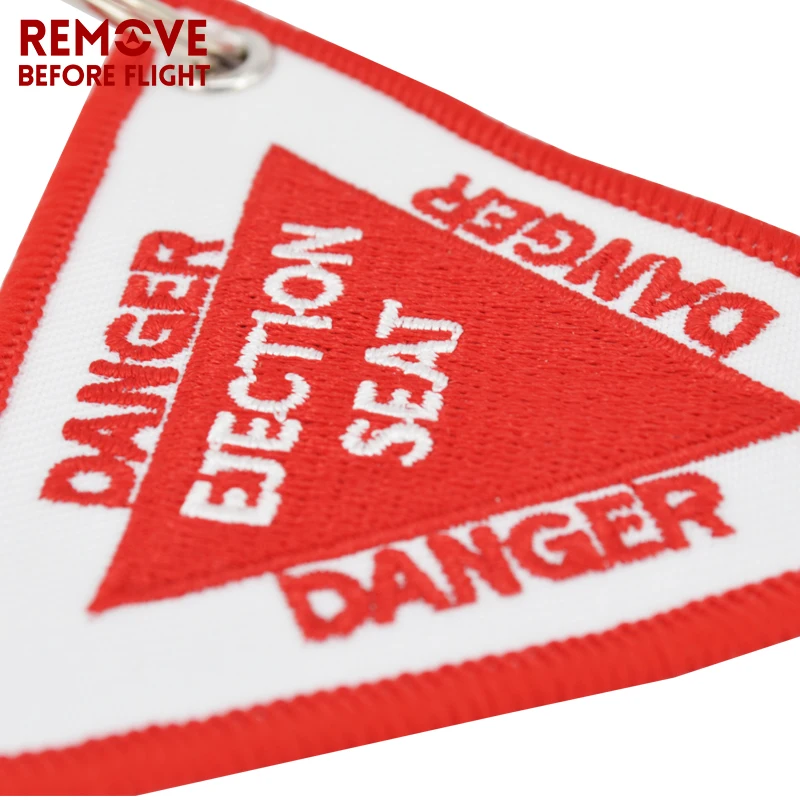 Triangle Ejection Seat Key Chain Bijoux 9CM Key Chains for Motorcycles and Cars Embroidery Key Fobs OEM Keychain Bijoux Key Tag (11)
