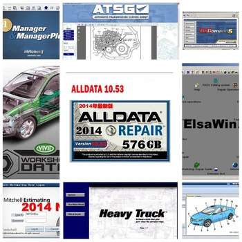 

2020 ElsaWin6.0 Alldata 10.53V ATSG mit//chell OD5 Vivid Software 26in 1TB hard disk USB all data Auto Repair Diagnostic Tool