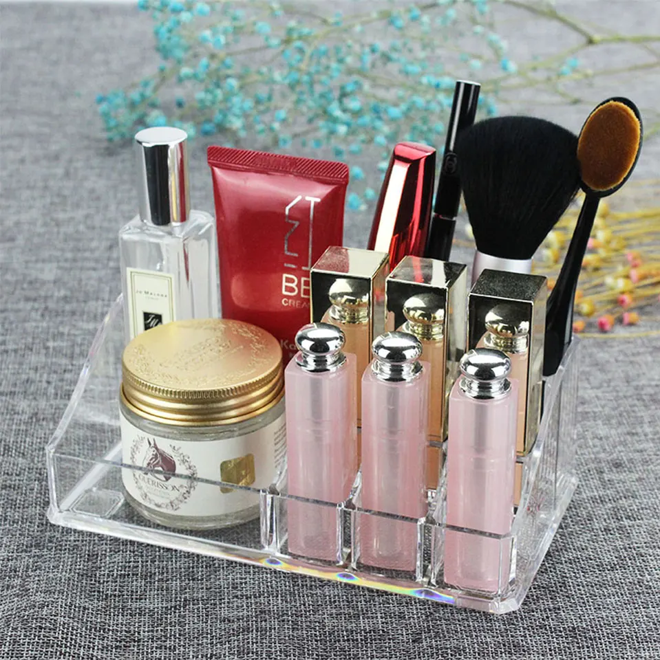 Clear Acrylic Makeup Organizer With Drawers Make Up Organizer Plastic Storage Box Jewelry Lipstick Brushes Cosmetic Case_09