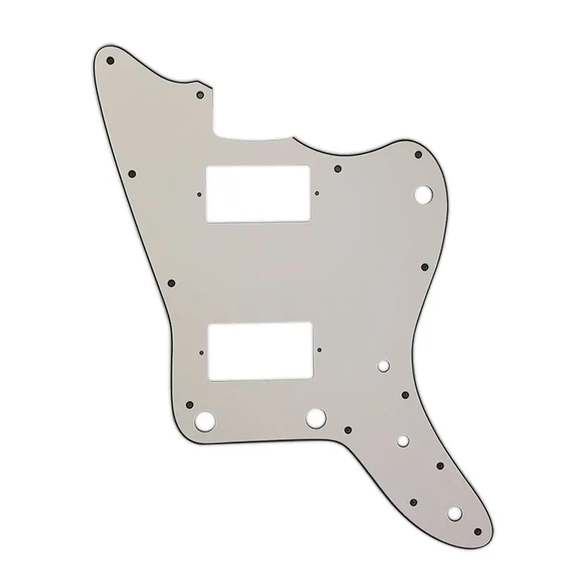 Pleroo Customizeiont Pickguard-для MIJ Jazzmaster гитары Pickguard с PAF хамбакер без верхних рогов отверстия - Цвет: 3Ply Parchment