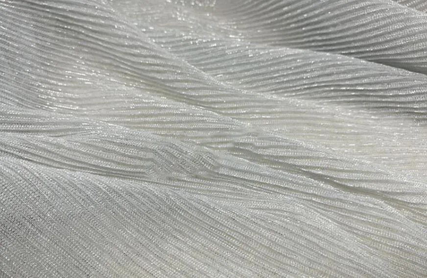 Платье юбка ручной работы материал аксессуар металл цвет ощущение Сияющий измельченный полосы тонкая ткань, Dreamlike изнаночная ткань S0666L