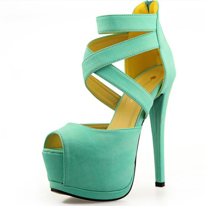 sage green platform heels