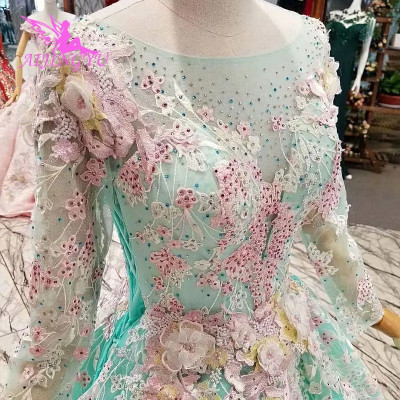 AIJINGYU платья с жемчужинами до пола шлейфом Guangzhou шнуровка Coutures Марокканское