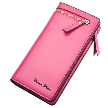 

New Fashion Solid Leather Women Wallets With Zipper Large Capacity Multifunctional Ladies Purse Clutch Handbag