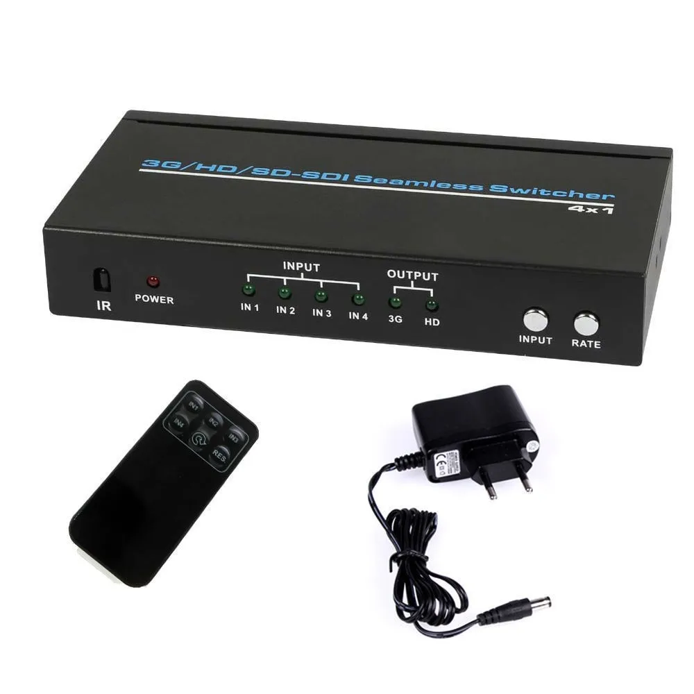 New SDI 4x1 Switch BNC HD SD 3G SDI Seamless switcher Scaling 1080P ...