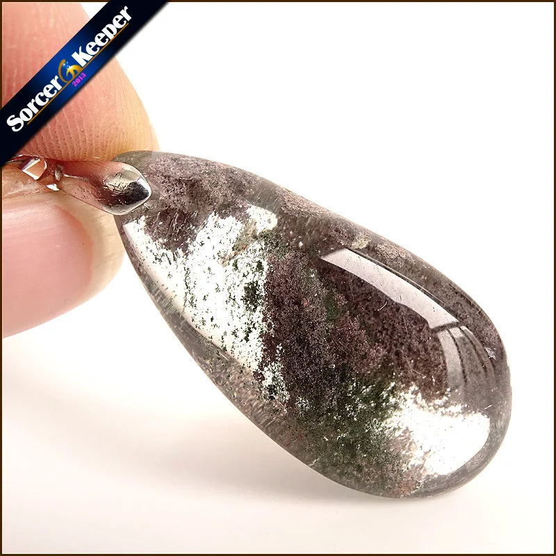 

Natural Multicolor Ghost Phantom Quartz Crystal Stone Specimen Healing Pendant Gem stone Home Decor DIY Crafts Material YS1005