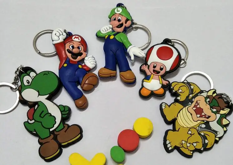 

2018 Sleutelhanger Yuri On Ice Super Mario Pvc Parts & Accessories Pendant Ornament Decoration Unisex Bag Chain Pendants Chains