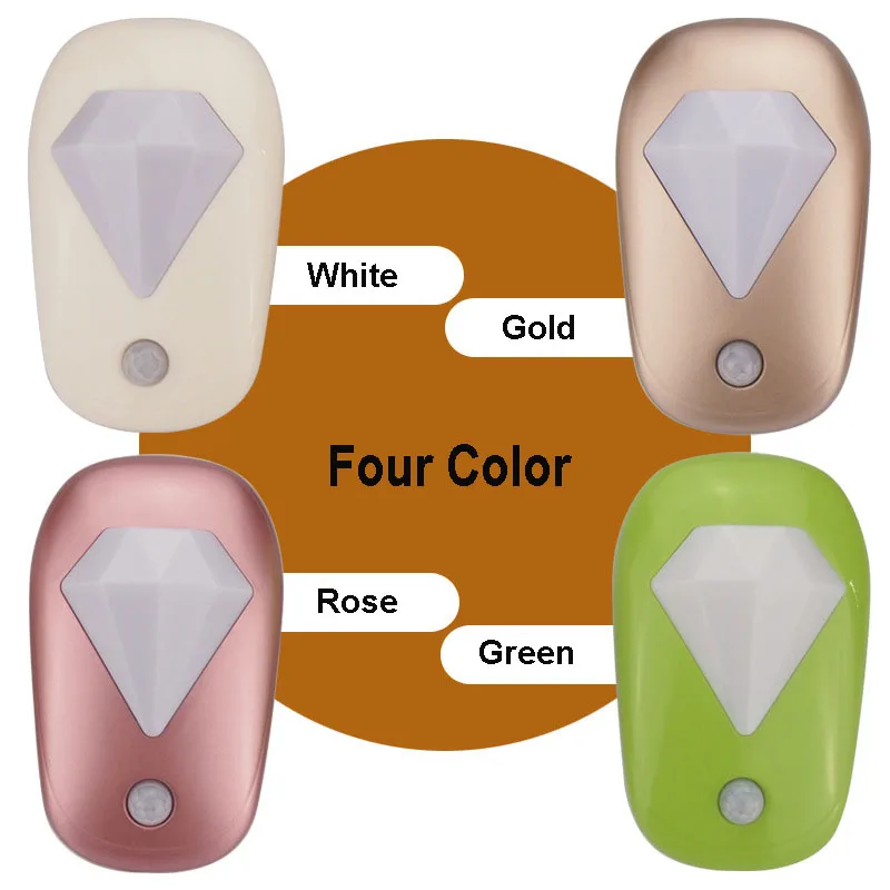Jiaderui Creative Diamond EU Plug Light control LED Night Light for