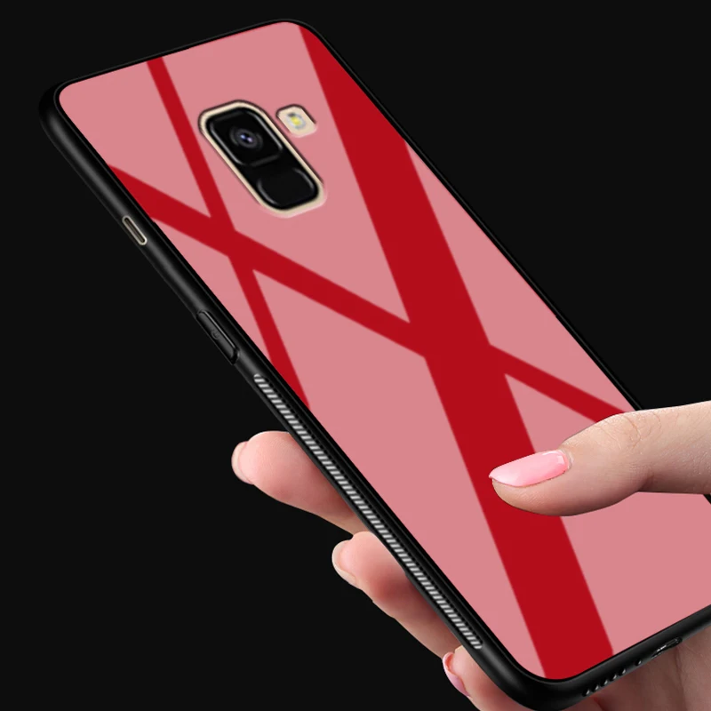 Tempered Glass 6.0For Samsung Galaxy A8 Plus Case For 2018 A730 A730F Cell Phone Back Cover |