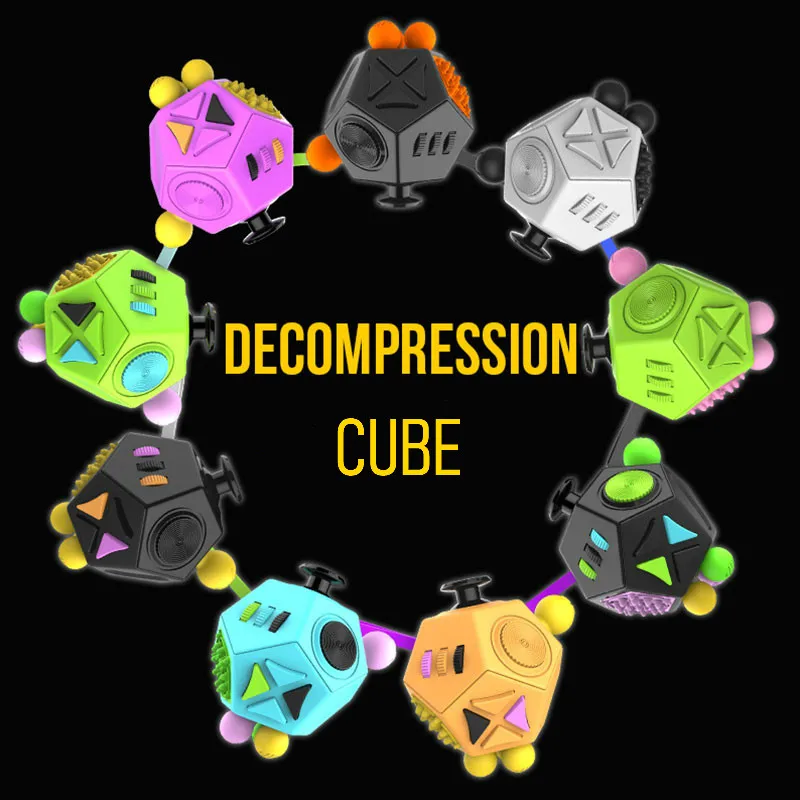 

5 Styles Antistress Cube Magic Cube Relieve Anxiety Boredom Finger Tips Anti Irritability Decompression Fun Stress Toys