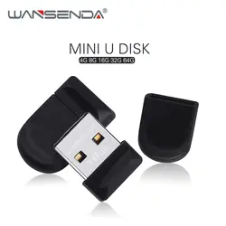 WANSENDA супер мини USB флэш-накопитель 64 ГБ Водонепроницаемый USB Flash Drive 8 ГБ 16 ГБ 32 ГБ реального ёмкость Pendrive USB Memory Stick