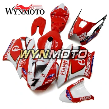 

Complete Motorcycle White Red Pattern Covers New Fairings For Ducati 899 1199 12 13 2012 2013 Fiberglass Racing Cowlings