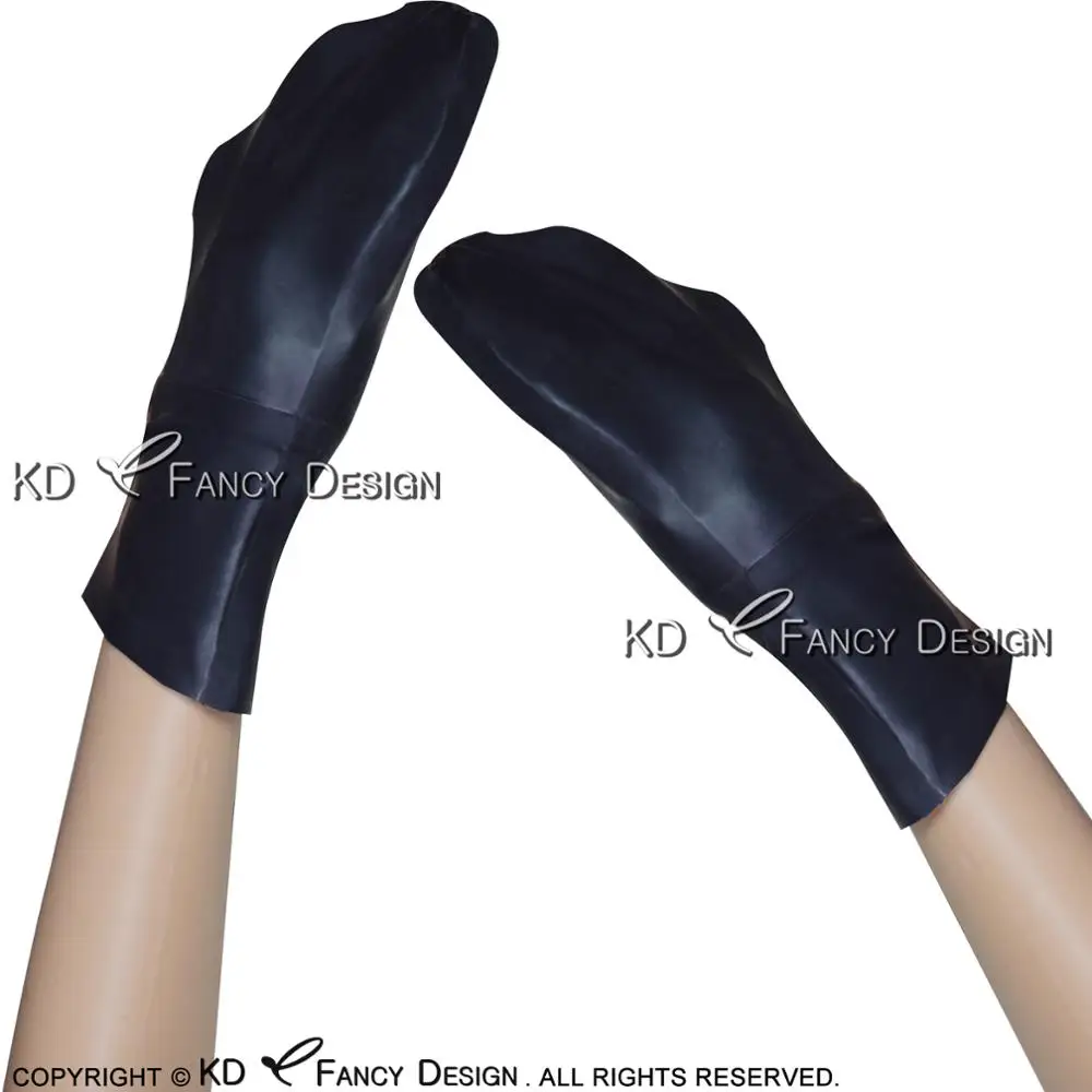 

Black Sexy Latex Mitts With Zipper Rubber Gloves ST-0020