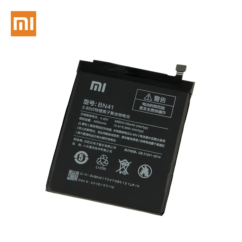 2019 новый оригинальный аккумулятор BN41 для Xiaomi Redmi Note 4 Hongmi Note4 Pro Redrice 4X