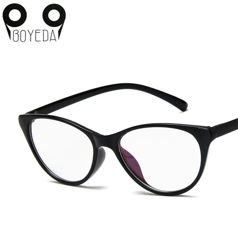 BOYEDA Мода кошачий глаз очки ретро очки Clear Frame объектив Для женщин очки бренд оправы близорукость Nerd плотная зрелище