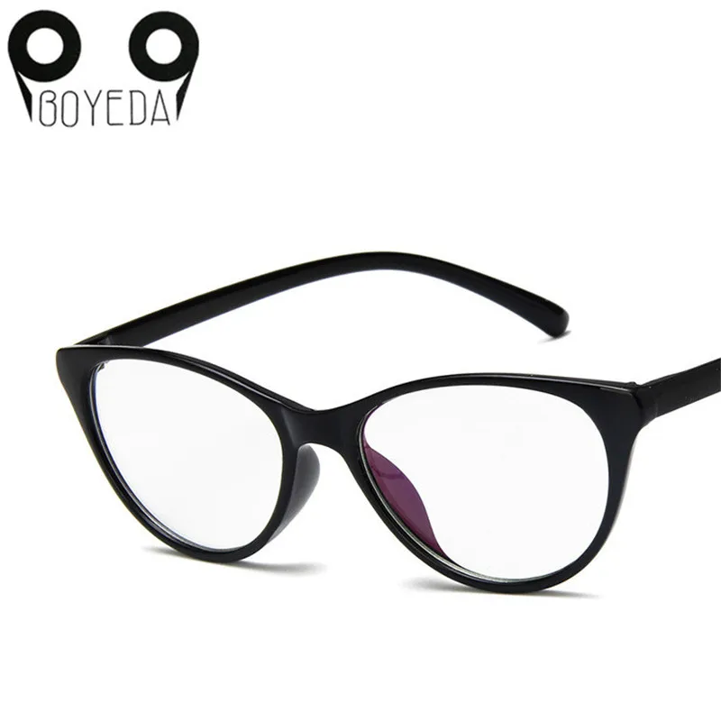 BOYEDA Мода кошачий глаз очки ретро Clear Frame объектив Для женщин бренд оправы