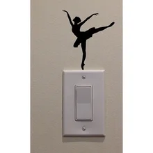 Танцовщица балета Танцы украшения дома виниловый стикер для переключателя наклейка 5WS0021