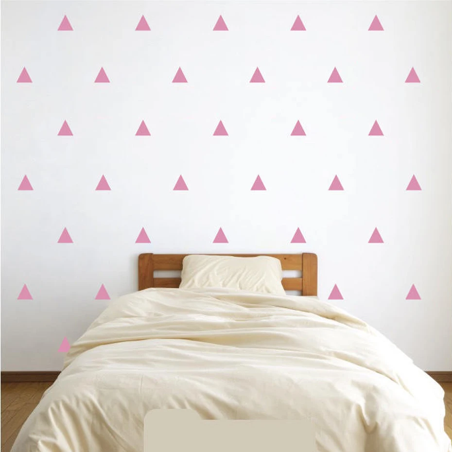 80 шт./компл. геометрический Треугольники виниловые наклейки на стены DIY настенные наклейки Съемный Wall Art Наклейки для детской Спальня домашний декор